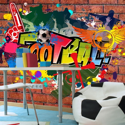Fotomurale Football fans cm 300x210 Artgeist
