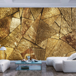 Fotomurale Pavement Tiles Golden cm 250x175 Artgeist precio