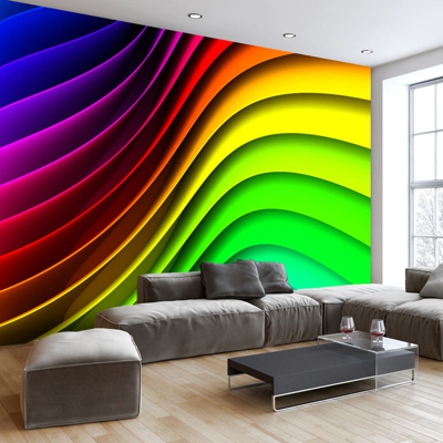 Fotomurale Rainbow Waves cm 300x210 Artgeist
