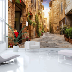 Fotomurale Colourful Street in Tuscany cm 250x175 Artgeist precio