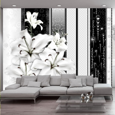 Fotomurale Gigli piangenti in bianco cm 250x175 Artgeist