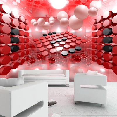 Fotomurale Playing in red and black cm 300x210 Artgeist