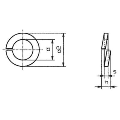 TOOLCRAFT B2 D127-A2K 194685 Rondelle spaccate Diam int: 2.1 mm M2 DIN 127 Acciaio inox A2 100 pz.