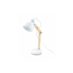 Industry Lampada Da Tavolo In Legno E Metallo Bianca - GALILEO en oferta
