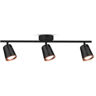 Faretto LED da Muro Triplo 18W con Testa Orientabile Colore Nero 4000K IP20 - V-tac