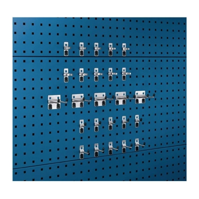 BOTT Assortimento portautensili 25 pz.verz.f.f. lamiere forate 15 ganci/10 morsetti BOTT