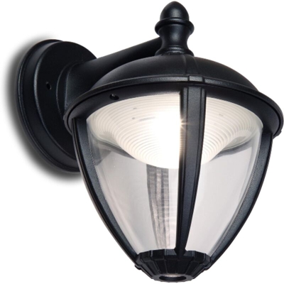 Lutec Unite Lampada da Esterno a LED Integrato 9 W, Nero, 19.8 x 22.5 cm