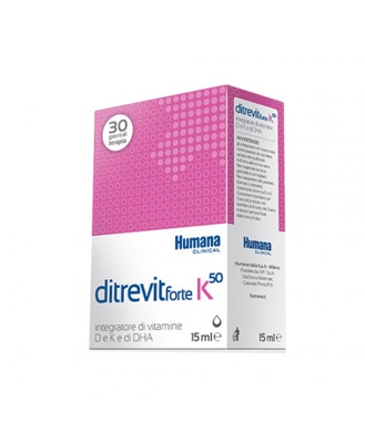 Humana Ditrevit Forte K50 Integratore Alimentare Di Vitamine D, K e DHA 15ml