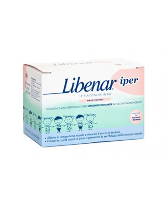Libenar Iper Soluzione Salina Ipertonica Sterile Decongestionante 15 Flaconcini Monodose Da 5ml