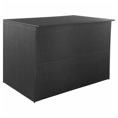 Contenitore Per Esterni In Polyrattan 150x100x100 Cm Nero