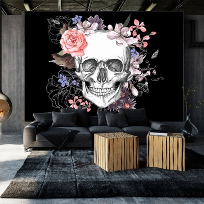 Fotomurale Skull and Flowers cm 250x175 Artgeist