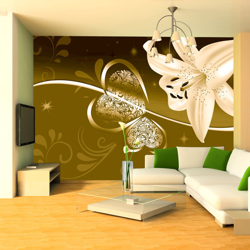 Fotomurale Giglio in verde cm 300x210 Artgeist precio