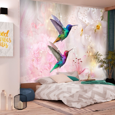 Fotomurale Colourful Hummingbirds Pink cm 250x175 Artgeist