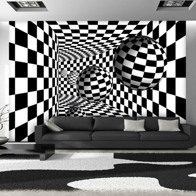 Fotomurale Black e White Corridor cm 300x210 Artgeist