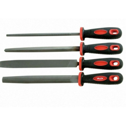 Altri Utensili - LIMA VALEX 4PZ LIME ACCIAIO TEMPRATO LAMA 200 TONDA SEMITONDA PIATTA TRIANGOLARE en oferta