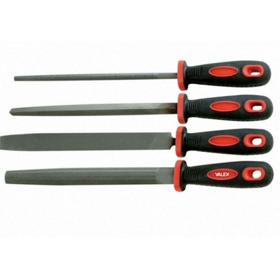 Altri Utensili - LIMA VALEX 4PZ LIME ACCIAIO TEMPRATO LAMA 200 TONDA SEMITONDA PIATTA TRIANGOLARE