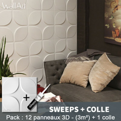 Pannelli Decorativi 3D Sweeps Pannello a parete 3m² + Colla WallArt - WALLART 3D características