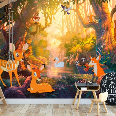 Fotomurale Animals in the Forest cm 250x175 Artgeist