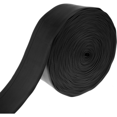 PrimeMatik - Battiscopa flessibile autoadesivo 70 x 20 mm. Lunghezza 15 m nero