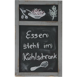 Lavagna da parete HWC-C51a decorativa legno paulonia 55x34x2cm ~ grigio - MENDLER características