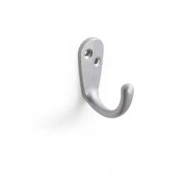 Appendiabiti da fissare alla parete o sui mobili, Zama, Metallizzato Satinato, 1 gancio. Marchio REI en oferta