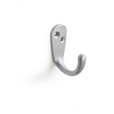 Appendiabiti da fissare alla parete o sui mobili, Zama, Metallizzato Satinato, 1 gancio. Marchio REI