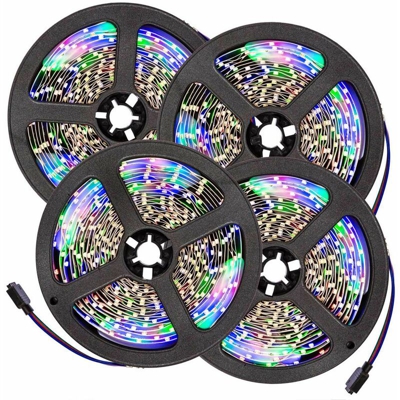 4 strisce a LED da 5m, 300 LED - bianco - TECTAKE