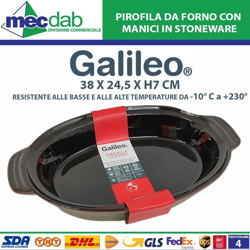 Pirofila C/Manici 38Cm Sabbia/Marrone Lucido - Galileo precio