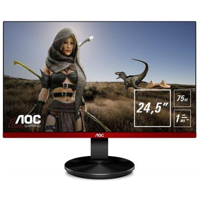 Monitor Gaming 24.5'' 2G2590VXQ 75Hz. , FHD 1920 x 1080, 1 ms, Speaker, D-SUB, 2 x HDMI, DP, Non-Regolabile in Altezza, Nero / Rosso