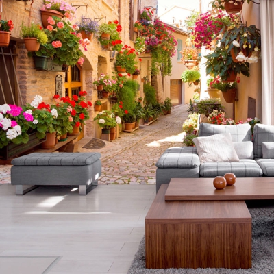 Fotomurale The Alley in Spello Italy cm 300x210 Artgeist
