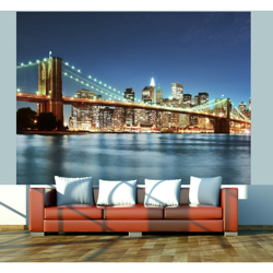 Fotomurale Il Ponte di Brooklyn luccic cm 200x154 Artgeist en oferta