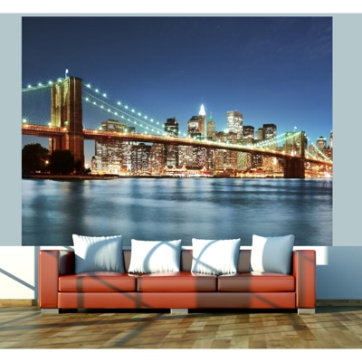 Fotomurale Il Ponte di Brooklyn luccic cm 250x193 Artgeist