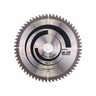 Bosch - Lama per seghe circolari Multi Material 216x30mm T60