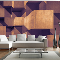 Fotomurale Sunset over the concrete city cm 300x210 Artgeist en oferta