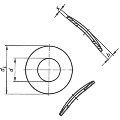 TOOLCRAFT A3 D137-A2 194666 Rondelle elastiche Diam int: 3.2 mm M3 DIN 137 Acciaio inox A2 100 pz.
