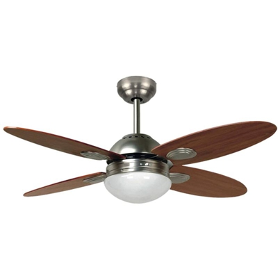 Bastilipo ventilatore soffitto con telecomando E27, 60 W, Grigio Satinato, 105 x 41 cm