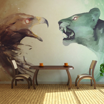Fotomurale Interspecies clash cm 250x193 Artgeist