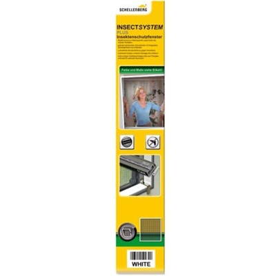 Schellenberg 50782 Protezione da Insetti/Zanzariera a Finestra Plus, Bianco, 80 x 100 cm