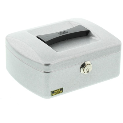 Burg-Wächter cassetta con le monete, Acciaio Inox, Con Serratura A Cilindro di precisione, Business 88x202x157mm (HxBxT) argento - BURG WACHTER