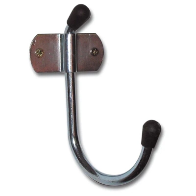 GANCIO PORTATUTTO DA PARETE CURVO 80 mm 310-2 ZINCATO - Minutex