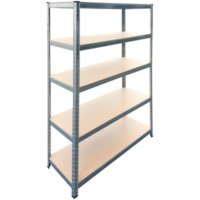 SCAFFALE Kit 5 piani Silver 300 L120xP45xH180 cm. Portata max 300 Kg - Brixo