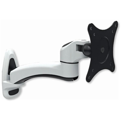 Techly Supporto a Muro per TV LED LCD 15-27'' Inclinabile 2 Snodi Bianco/Nero