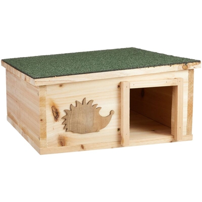 4140158 Natura - Casetta per ricci Karlie, ca. Dimensioni: 40 x 40 x 19 cm, in legno di abete, colore naturale - Dehner