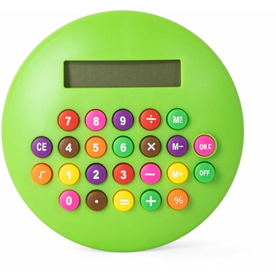 Calcolatrice rotonda - verde - DMAIL
