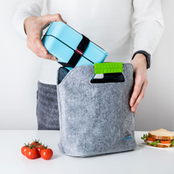Borsa termica in feltro- verde/grigio - DMAIL características