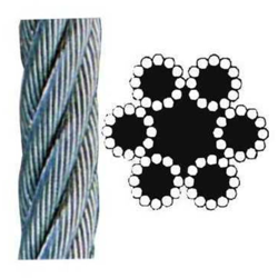 Fune In Acciaio Zincato 72 Fili Commerciale Mt. 100 Dia.Mm. 10 - EAC en oferta