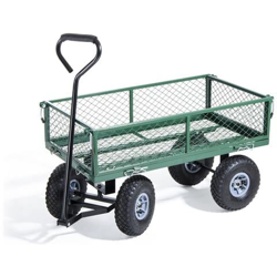 Carrello Con 4 Ruote Pneumatiche E Sponda Ribaltabile, Portata 150 Kg características