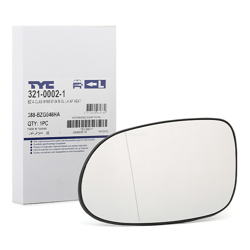 TYC Vetro Specchio Retrovisore 321-0002-1 Vetro Specchietto,Vetro specchio, Specchio esterno MERCEDES-BENZ,Classe A (W168),SLK (R170),CLK (C208) en oferta