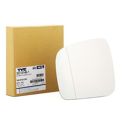 TYC Vetro Specchio Retrovisore 337-0146-1 Vetro Specchietto,Vetro specchio, Specchio esterno VW,Caddy III Station Wagon (2KB, 2KJ, 2CB, 2CJ)