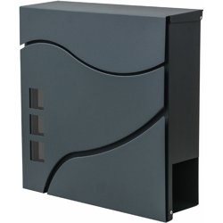 Cassetta portalettere a parete HWC-B31 acciaio zincato 11x37x37cm antracite - MENDLER características